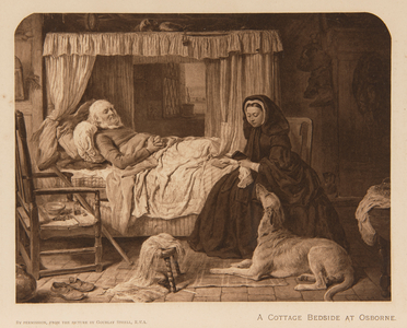 Queen Victoria at a fisherman's beside at Osborne (print)