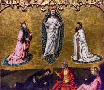 The Transfiguration of Christ, detail, circa 1468 (oil on wood)