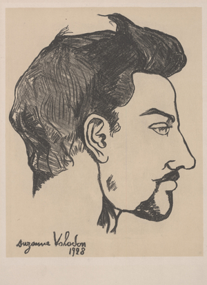 Portrait of Utrillo in profile, 1928 (litho)