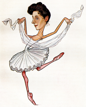 Anna Pavlova caricature, 1902-05 (drawing)