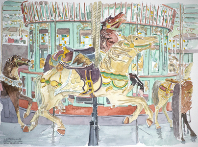 New Orleans, Carousel, 1998 (w/c on paper)