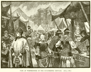 Fair at Westminster in the Fourteenth Century (engraving)