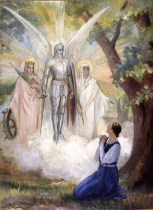 Joan of Arc hearing voices,  c. 1920 (painting)