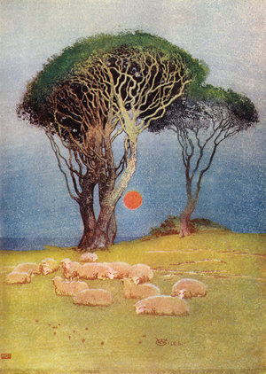 Midsummer Night (colour litho)