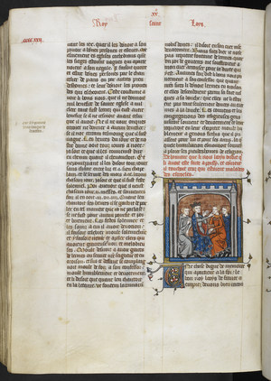 Royal MS 16 G. VI, f. 424v, Louis IX curing scrofula (Saint Louis, book 37)