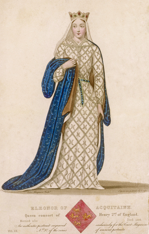 Portrait of Eleanor of Aquitaine, 1838 (engraving)