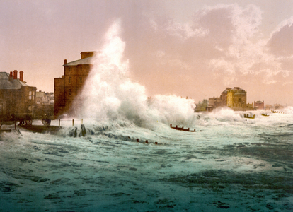 Rough sea, Bangor, England.