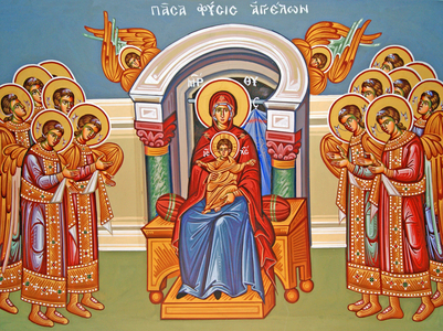 The Hymn to the virgin (Akathist Hymn), Cyprus (fresco)