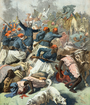 Military operation led by Joffre, 1894 (illustration)