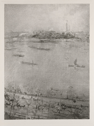 The Thames, 1896 (lithotint)