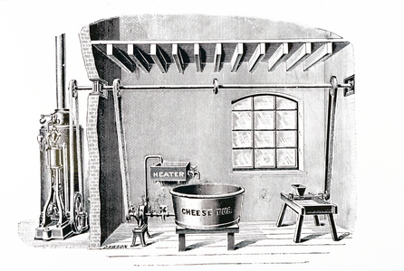 Apparatus for raising milk to 95 F in order to make cheddar