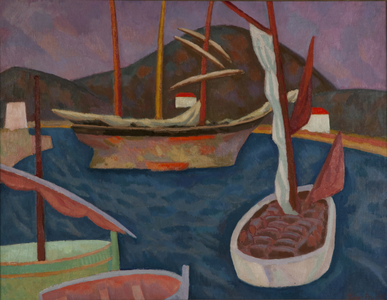 Boats in a Harbour (St Tropez) 1915 (oil on canvas)