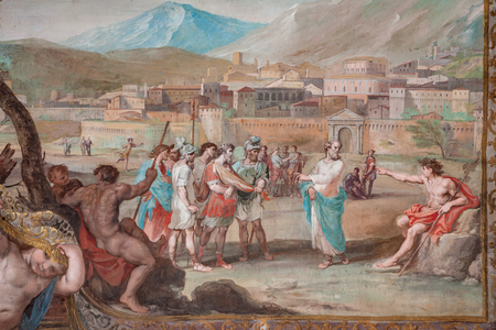 Bacchus, Lycurgus and Hermes Trismegistus, 1650-52 (wall tempera painting)