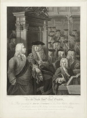 The House of Commons in Sir Robert Walpole's Administration, 1803 (mezzotint)