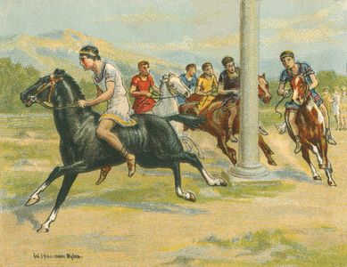 Races Historic and Modern, Greek Horse Races (chromolitho)