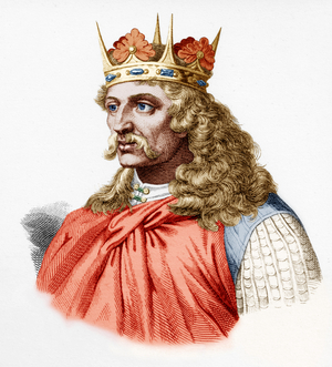 Vitiges (490-540) king of Ostrogoths in 536-540, engraving colourized document