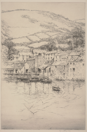 Polperro, 1920 (etching)