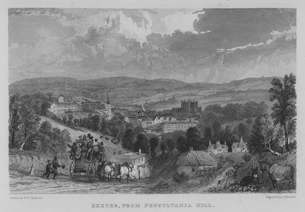 Exeter, from Pensylvania Hill (engraving)