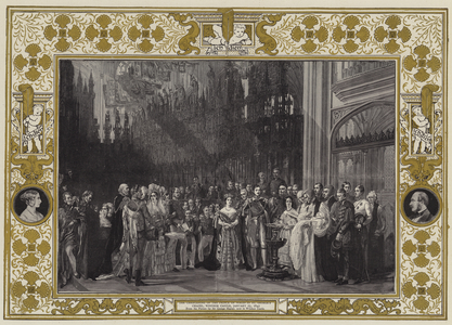 The Christening of the Prince of Wales in St George's Chapel, Windsor Castle, 25 January 1842 (colour litho)