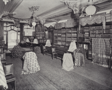 Furnishing Drapery Department, Harrods (litho)