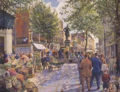 Hayes, Cardiff (oil on canvas)