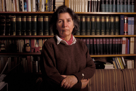 Vera Friedländer in her office in Berlin, Germany shooting people... , 1991 (photo)