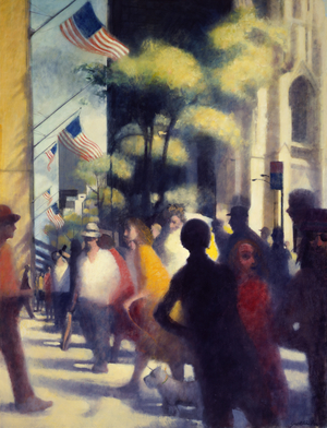 The Promenade Fifth Avenue, 1986 (oil painting)