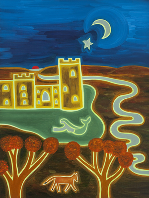 Bodiam Castle by Moonlight, 2010 (oil on linen)