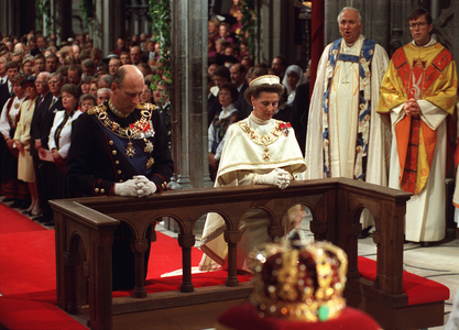 Trondheim 19910623: The journey and the signing of King Harald V: King …, 1991 (photo)