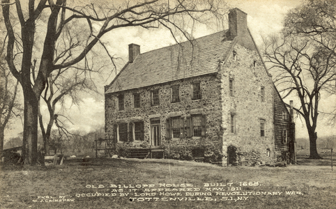 Old Billopp House, Built 1668 (b/w photo)