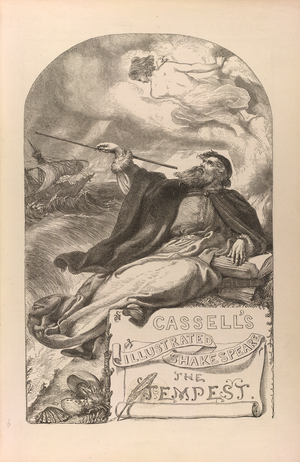 The Tempest. Caliban on the rocks creating a storm.