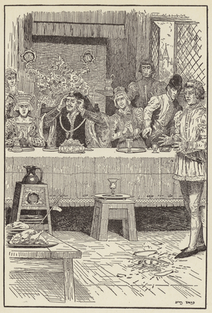 An arrow came whizzing through the open window (litho)