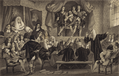 Temple Revels before Charles the Second (litho)