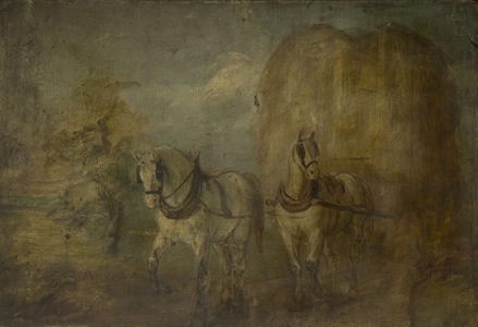 The Haycart (oil on board)