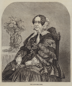 The late Mrs Gore (engraving)