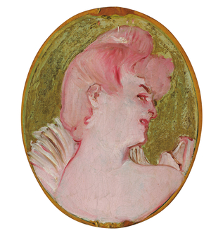 Portrait of a woman (medallion for the decoration of Salon de la Maison de la Rue d'Amboise, Paris), 1892 (oil on canvas)