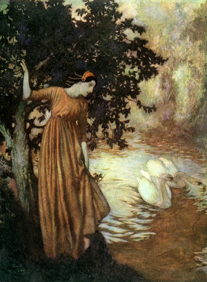 To the River illustration for Edgar Allan Poe poem (lithograph)