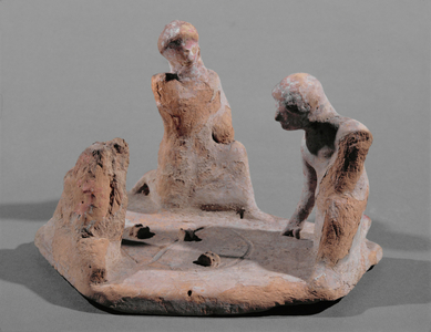 Marble players. Terracotta group from Tanagra, Boeotia, Greece …