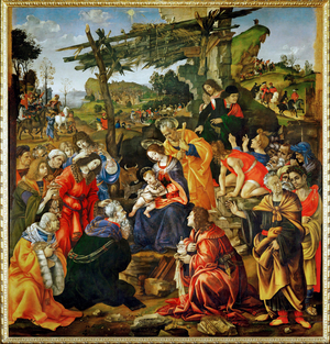 The Adoration of the Magi (tempera on wood)
