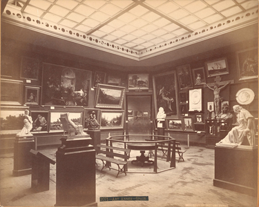 View of the Art Annexe in the Spanish Section of the Centennial Exposition, 1876 (albumen print)