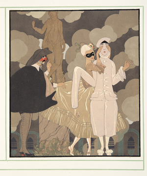 Gilles from Personages de Comedie, pub. 1922 (pochoir print)