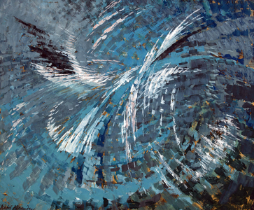Gannet, c.1985 (acrylic on newspaper)
