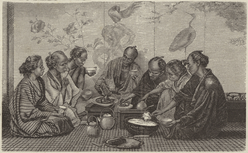 Japanese meal (engraving)