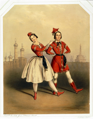 Carlotta Grisi and Jules Perrot - La Polka (lithograph)