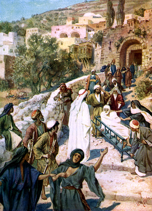 Jesus raises the son of the widow of Nain - Bible