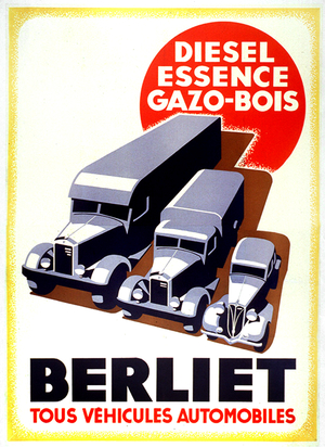 Advertisement for Berliet vehicles, c. 1936 (print)