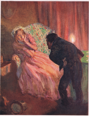 "You thought you were a widow, eh?", c.1920 (colour litho)