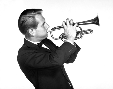 Musician playing a trumpet