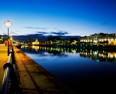 River Liffey, Sunset, View Of Custom's Hse, View Of Jury's Hotel,Dublin,Ireland. (photo)