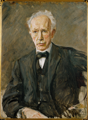 Portrait of composer Richard Strauss (painting on canvas)